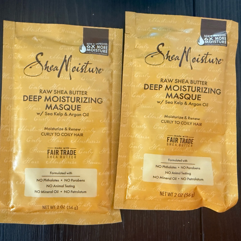 NWT Bundle of 2 SheaMoisture Raw Shea Butter Deep Moisturizing Masque